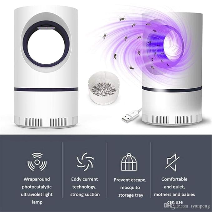 USB Electric Mosquito Killer Lamp | Quiet Indoor Bug Zapper