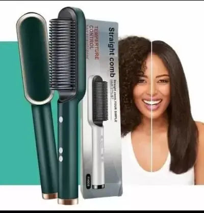 2-in-1 Hair Straightener Comb for Women & Men | Fast Hair Styling Brush