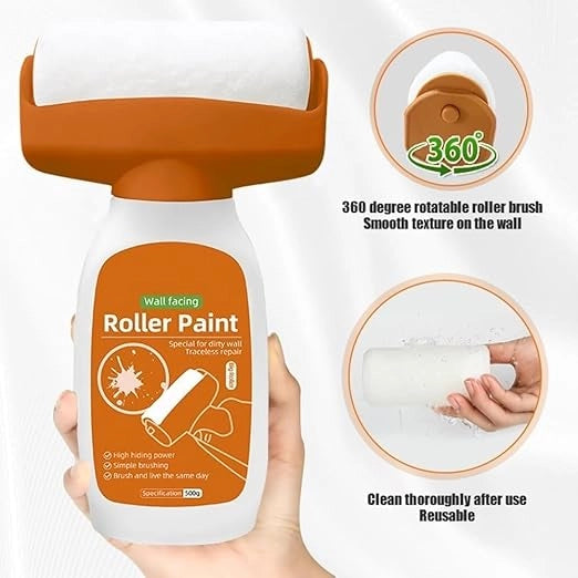 2-in-1 Wall Repair Roller Paint | Instantly Cover Cracks, Marks & Stains