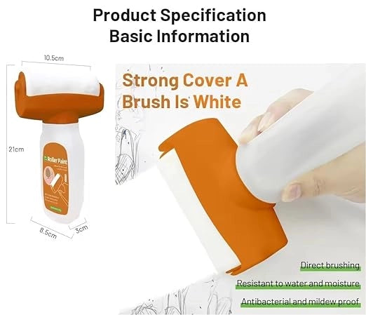 2-in-1 Wall Repair Roller Paint | Instantly Cover Cracks, Marks & Stains